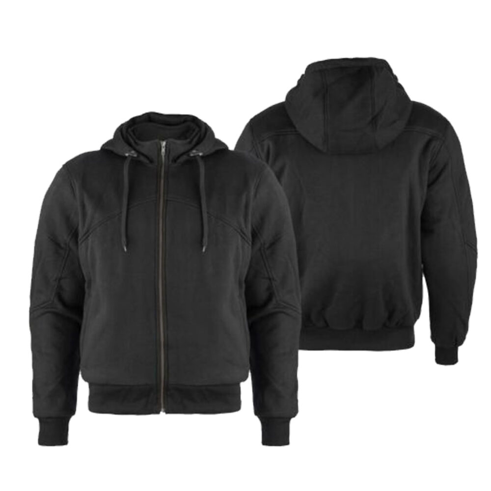 Premium Motorcycle Padded Hoodie with Protective Armor Inserts