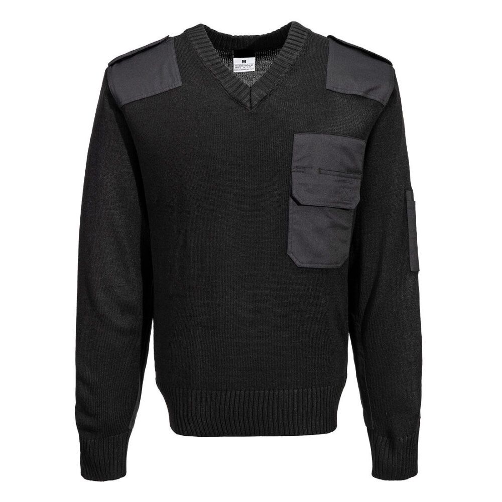 Fully Customized Contrast panels Breathable Nato Sweater Black