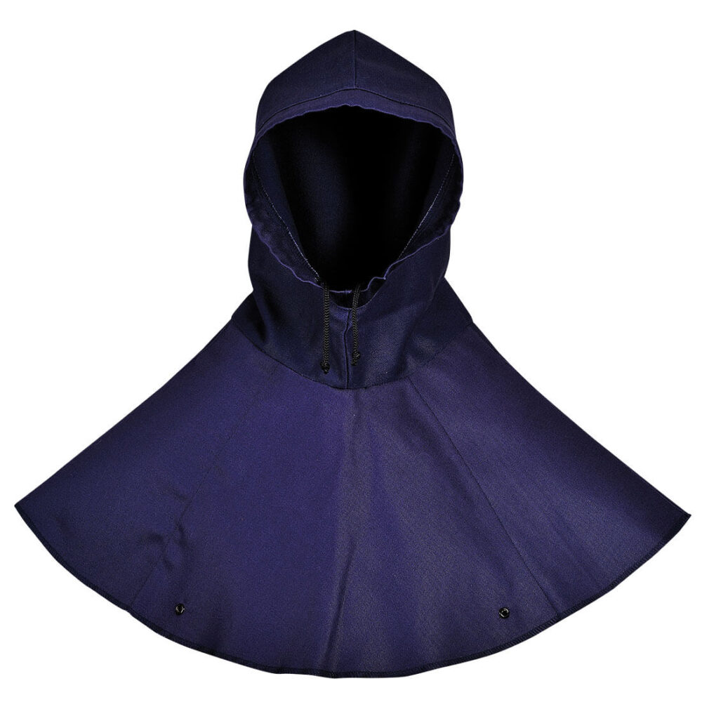 Bizweld Work FR Custom Made Cape Hood Navy Radiant Protection