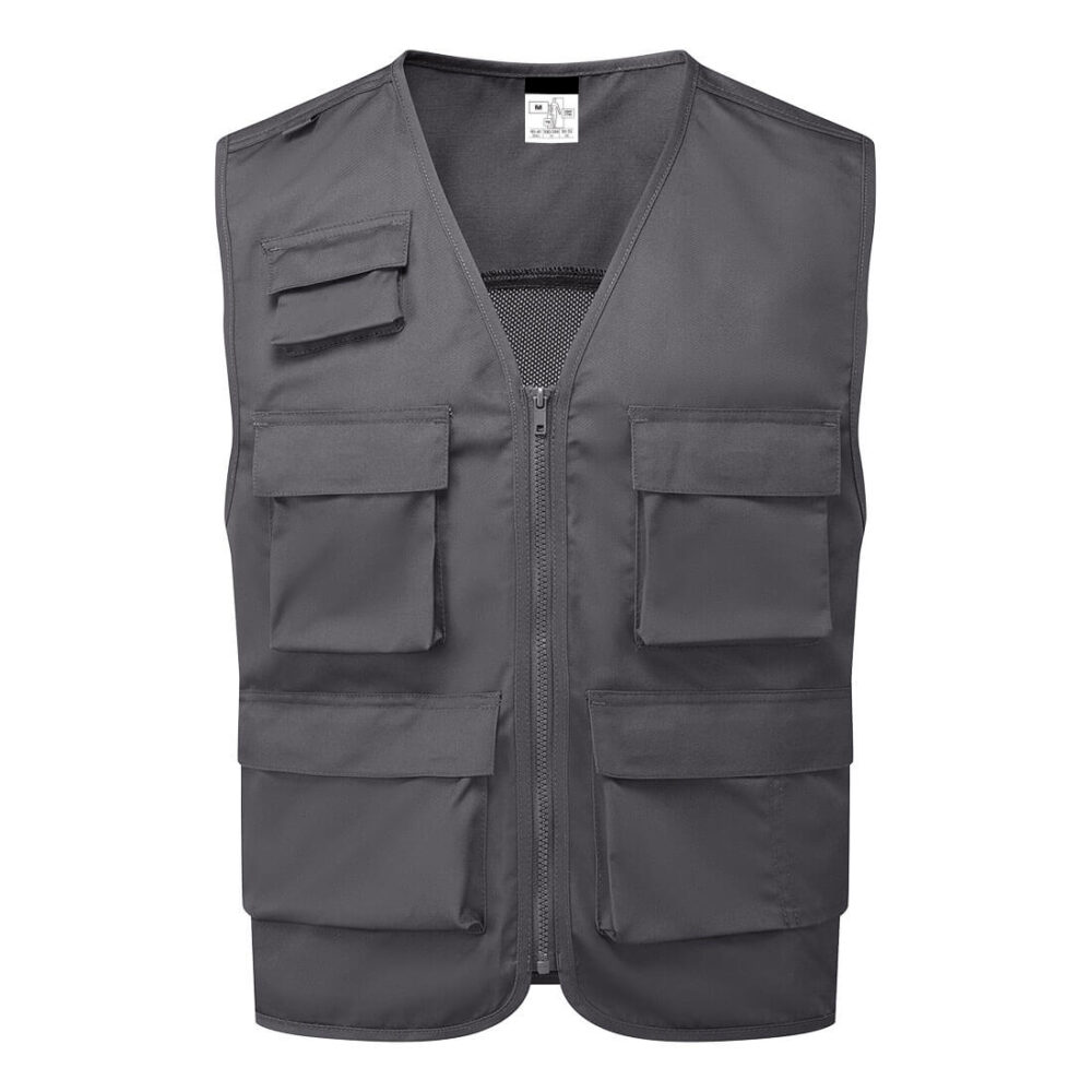 Fully Customized OEM ODM Work Vest Metal Grey Durable