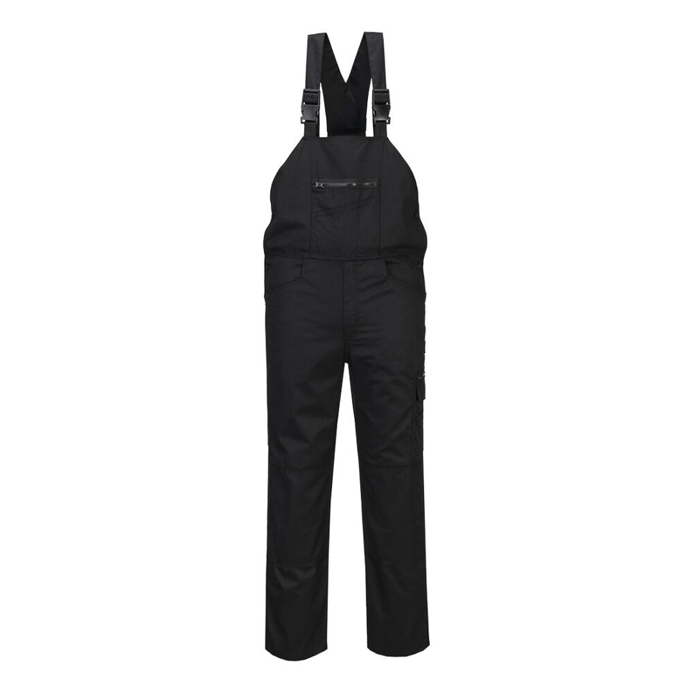 OEM Private Label Eco Stretch Bib and Brace Quartz Black