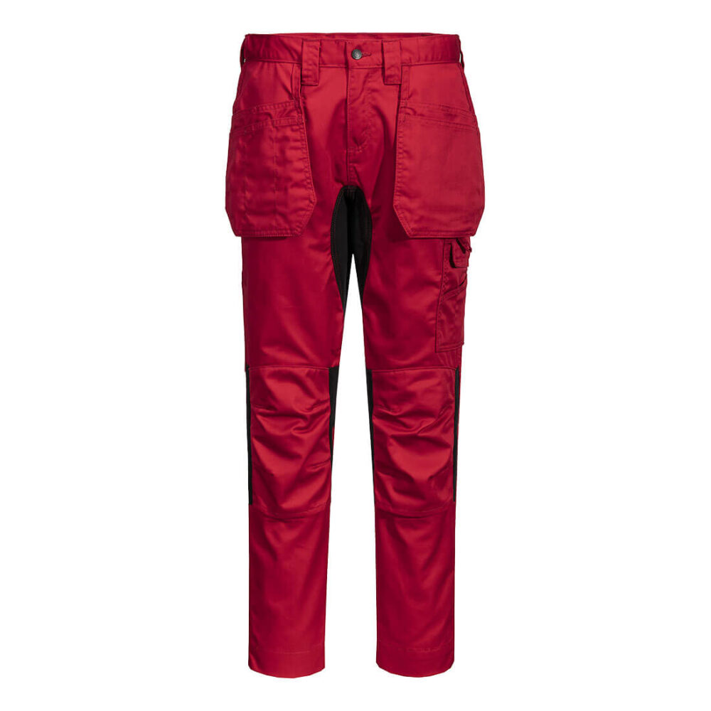 Wholesale Eco Stretch Durable Polycotton Holster Trousers Deep Red
