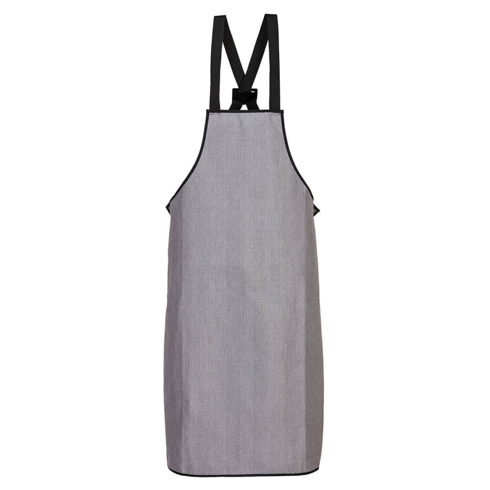 Fully Customized Cut Resistant Bib Apron Grey