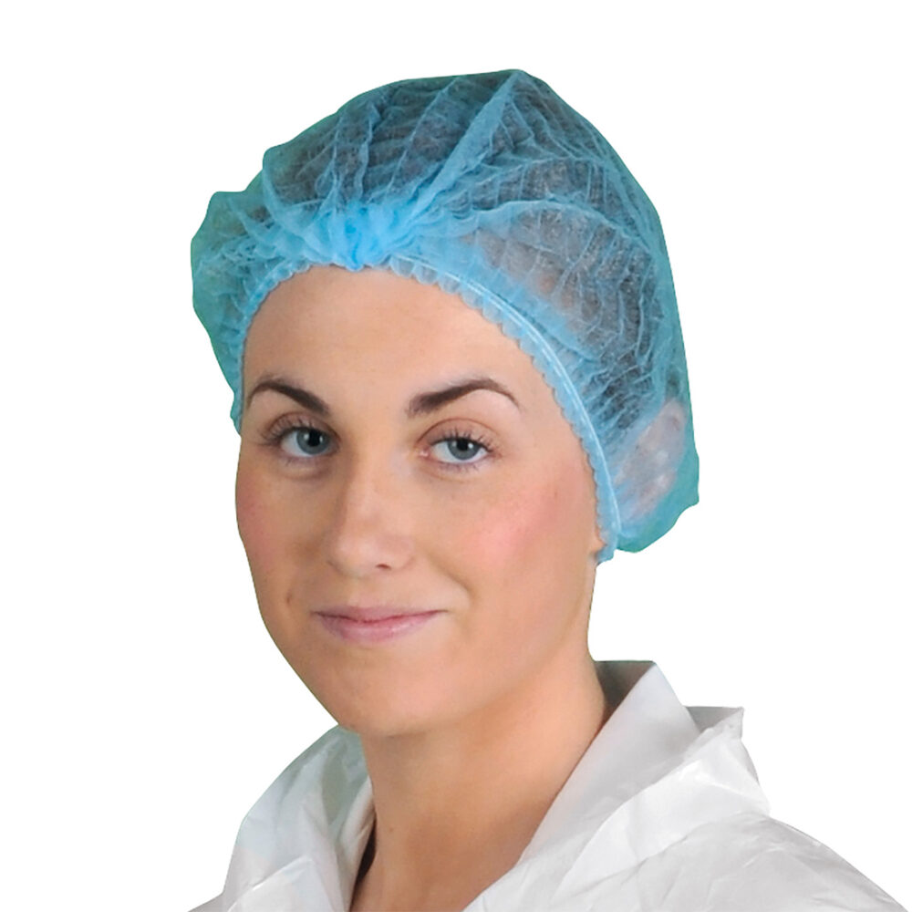Disposable Mob Cap (PK3000) Blue With an elasticated headband
