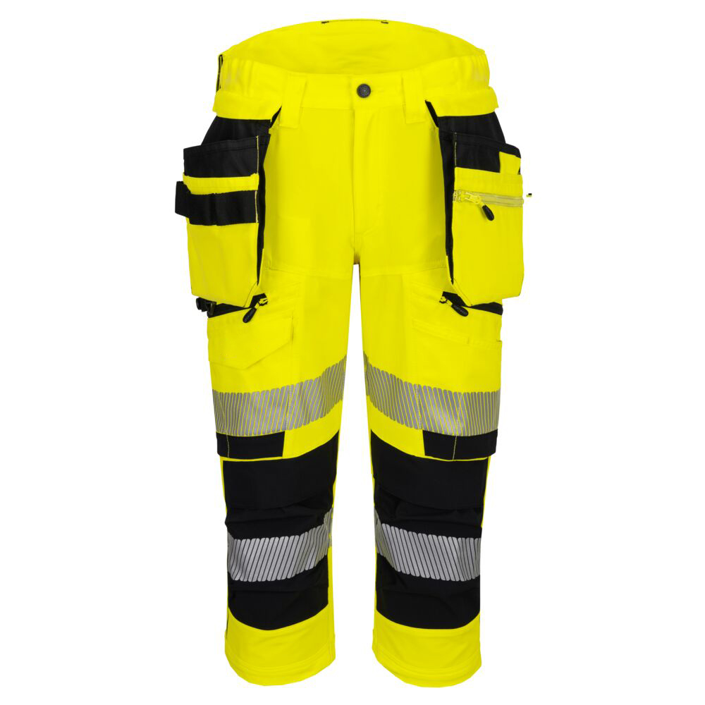 Fully Customized  Hi-Vis Pirate Pant Yellow/Black 4-Way Stretch Fabric
