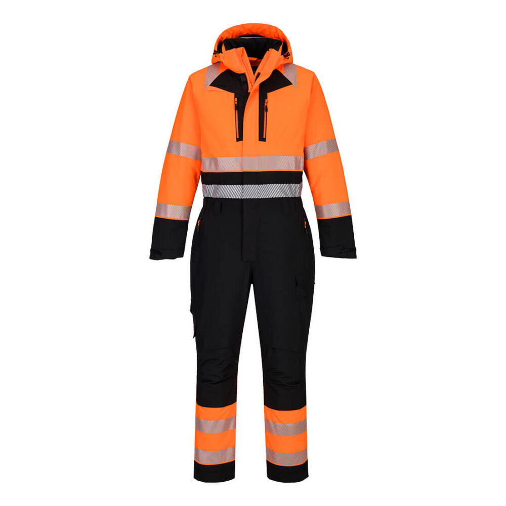 Fully Customized Hi-Vis Winter Coverall Premium Waterproof Fabric
