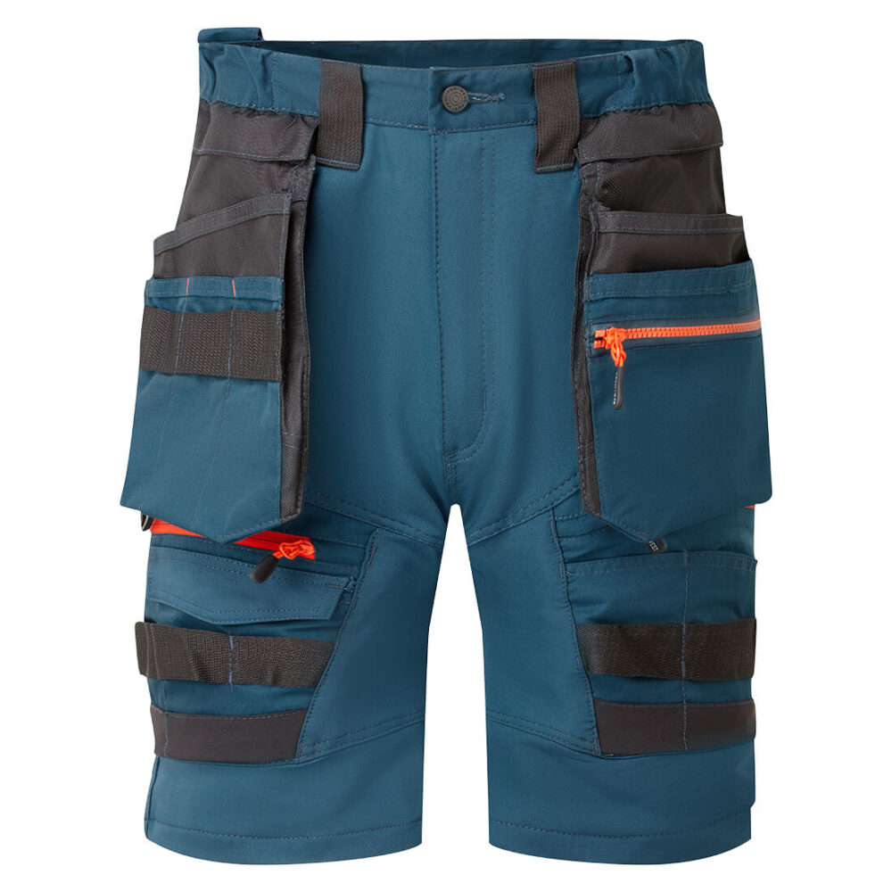 Detachable Holster Pocket 4-way stretch fabric Shorts Metro Blue