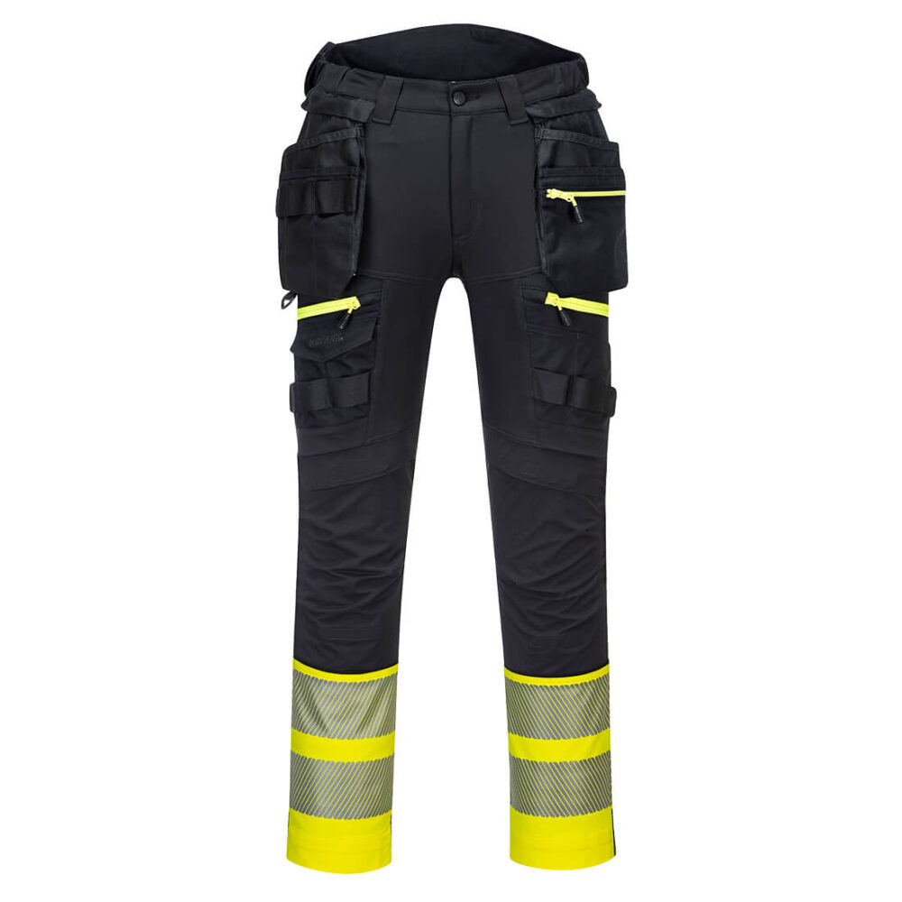 Fully Customize Hi-Vis Detachable Holster Pocket Class 1 Trousers Adjustable Knee Pad Pockets