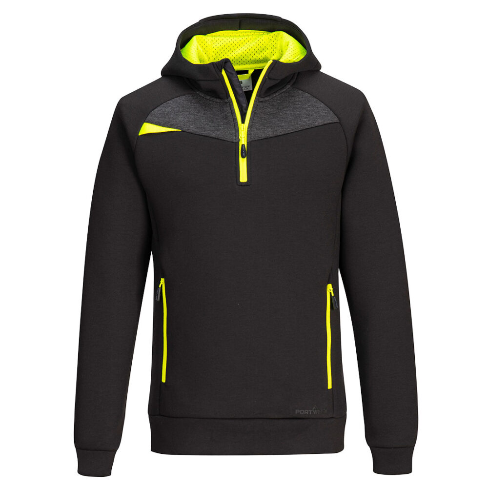 Wholesale Custom Logo 1/4 Zip Hoodie Black