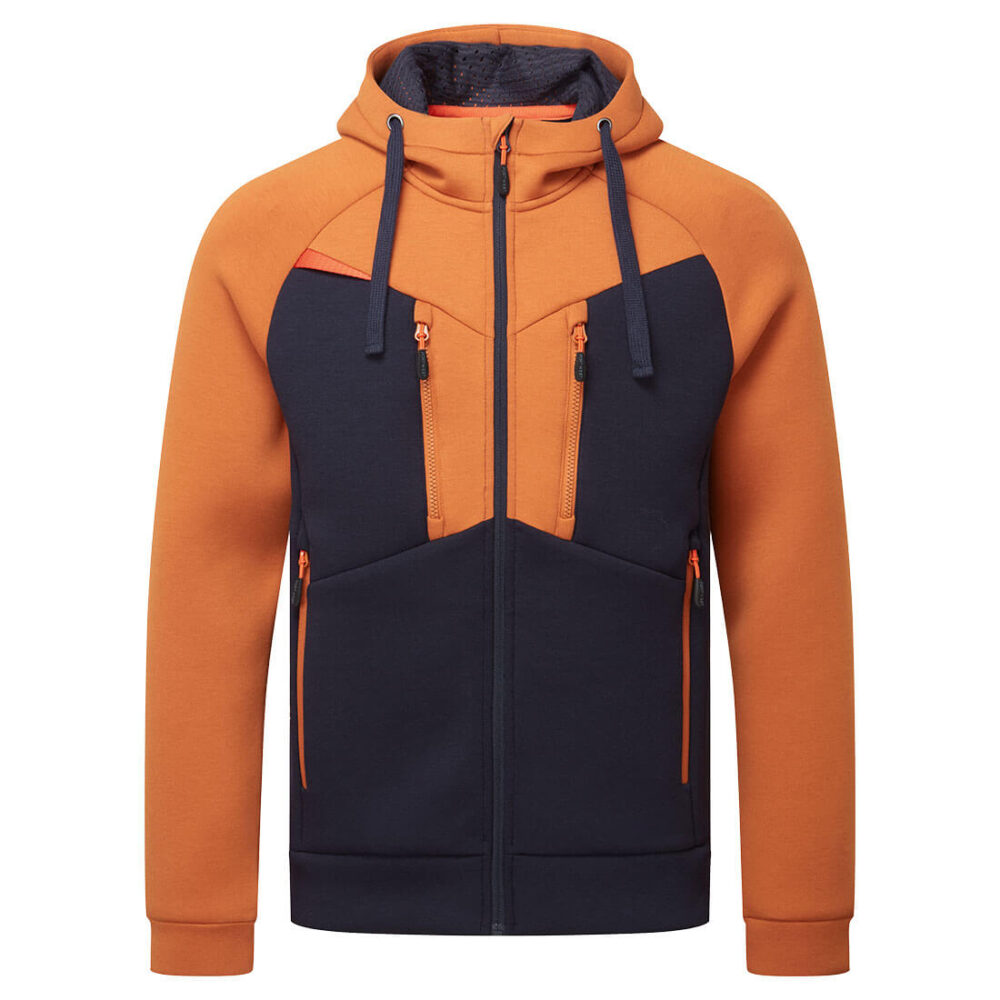 OEM Factory Price Custom Zipped Hoodie Rust Moisture wicking