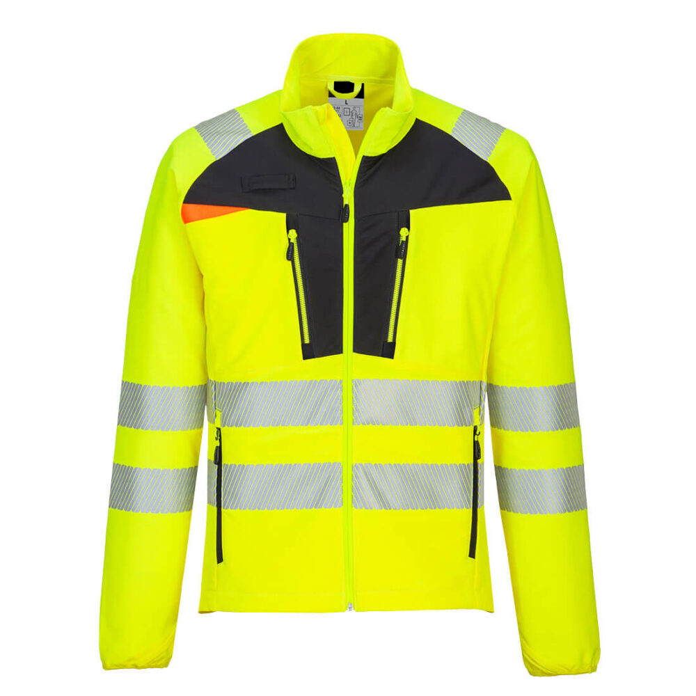 4-way stretch Hi-Vis Lightweight Stretch Work Jacket Yellow/Black