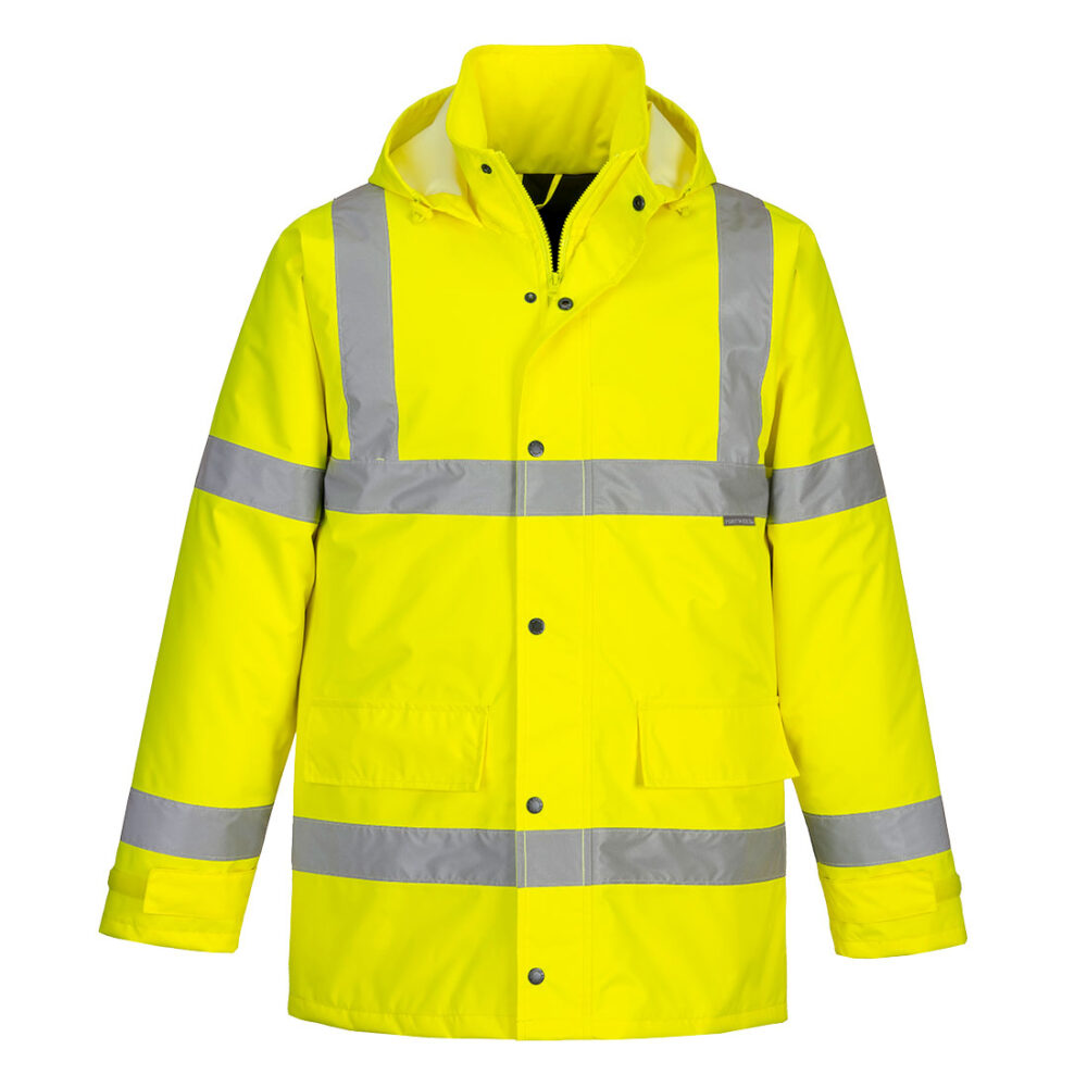 Custom Logo Essential Hi-Vis Winter Traffic Jacket Yellow