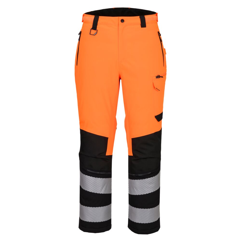 Dynamic Stretch Waterproof Fabric Hi-Vis Expedition Trouser Orange/Black