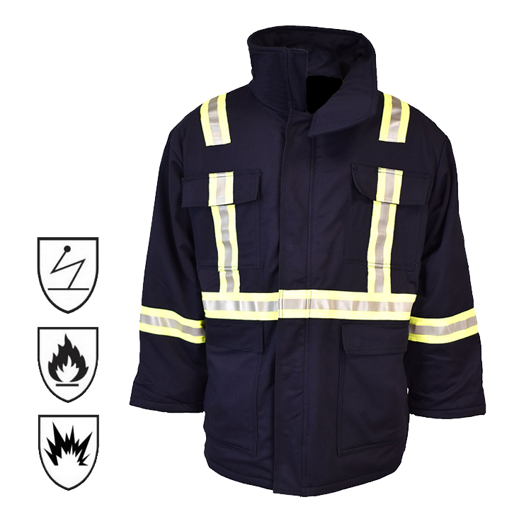 Custom Madae Factor Price Extreme Protect Oil and Gas Offshore Winter Nomex Inherent Flame Resistant Shir