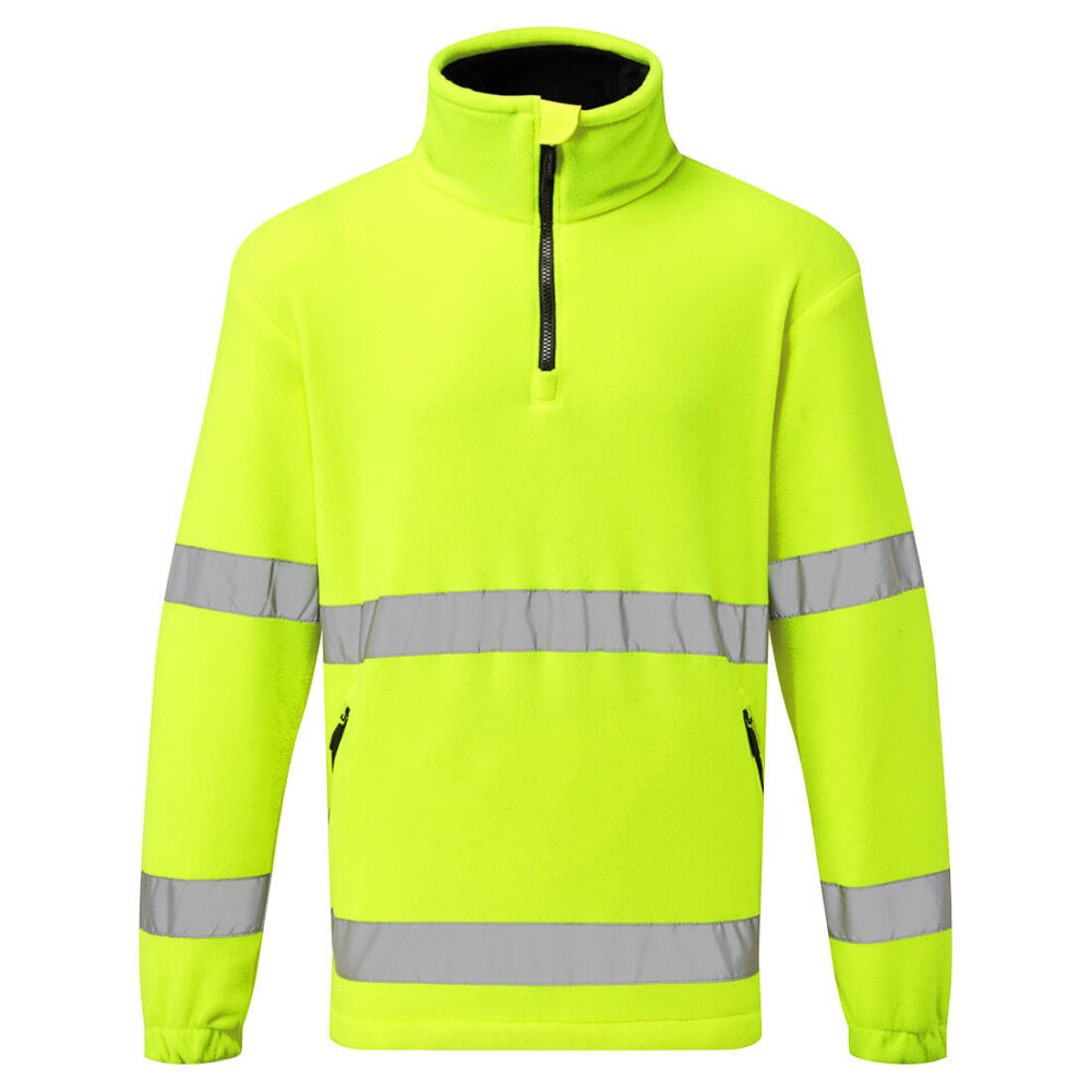 Fully Customize Private Label Hi-Vis 1/2 Zip Fleece