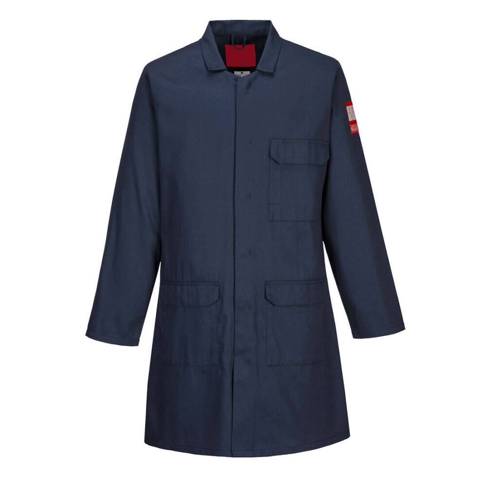 Customized Bizflame Work Lightweight FR Coat Navy Radiant Protection