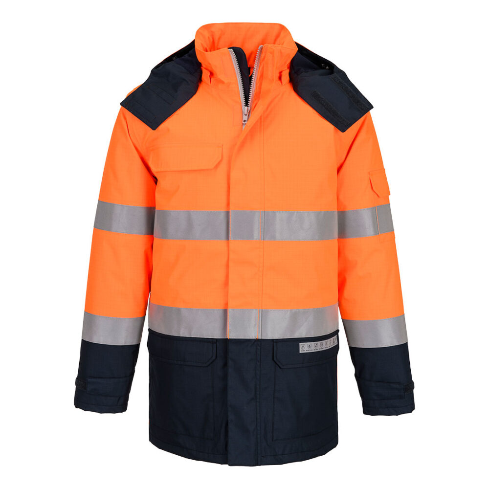 Fully Customized Bizflame Rain+ Hi-Vis Multi-Norm Contrast FR Winter Jacket