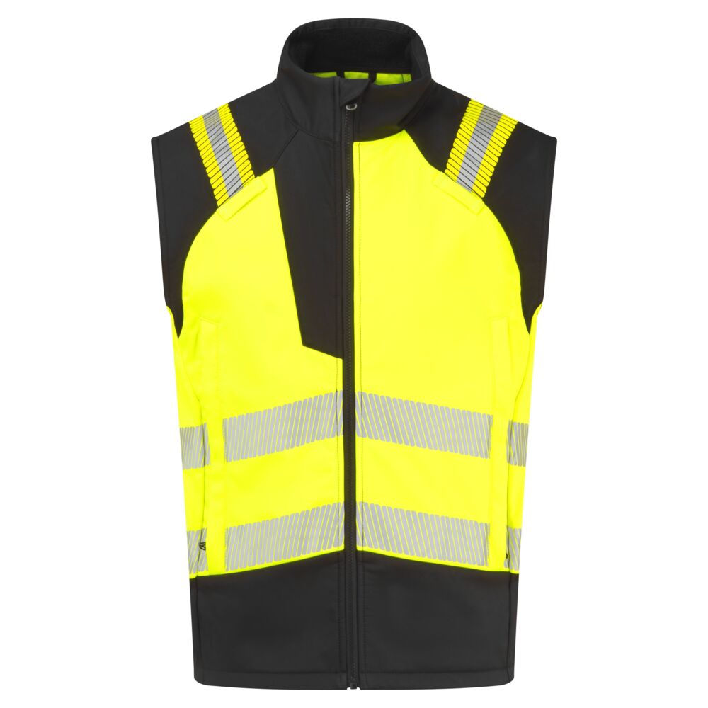 Modaflame Softshell Hi-Vis Flame Resistant Custom Gilet Yellow/Black