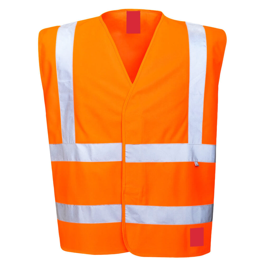 Lightweight and Comfortable Custom Logo Hi-Vis FR Vest Orange
