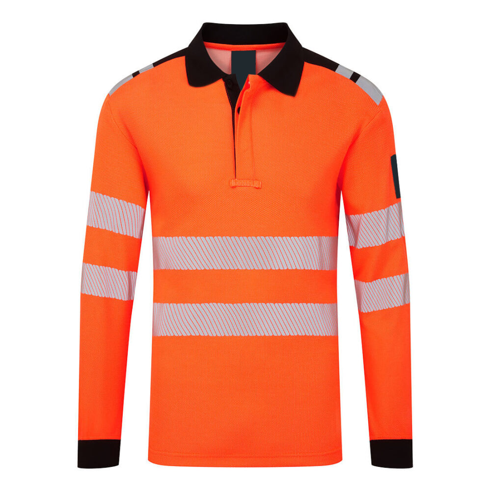 Custom Made Modaflame Knit HVO Flame Resistant Long Sleeve Polo Shirt