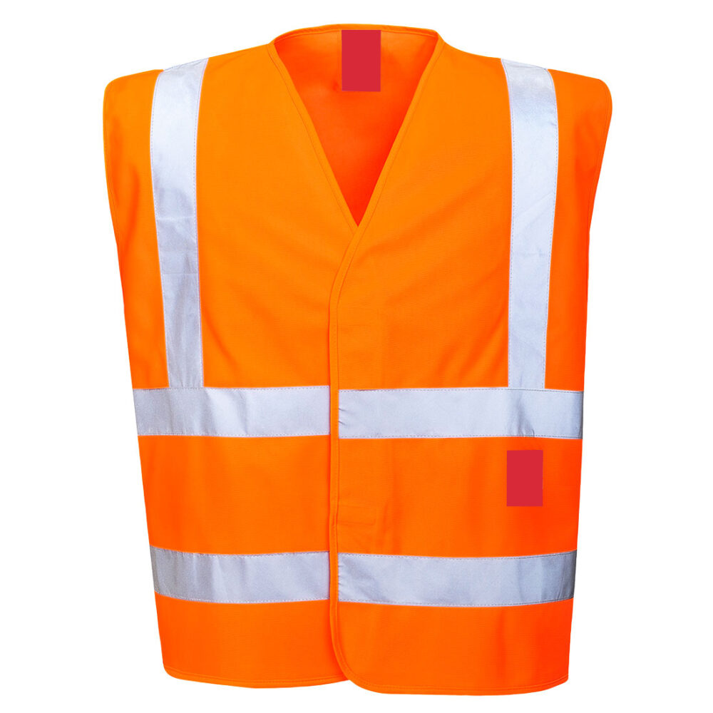 Custom Logo OEM ODM Hi-Vis FR Vest Orange