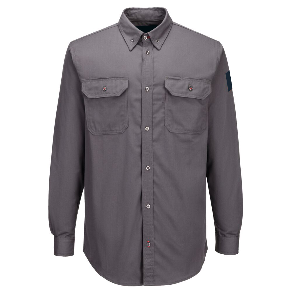 Lightweight and comfortable Bizflame 88/12 FR Custom Logo Shirt Grey