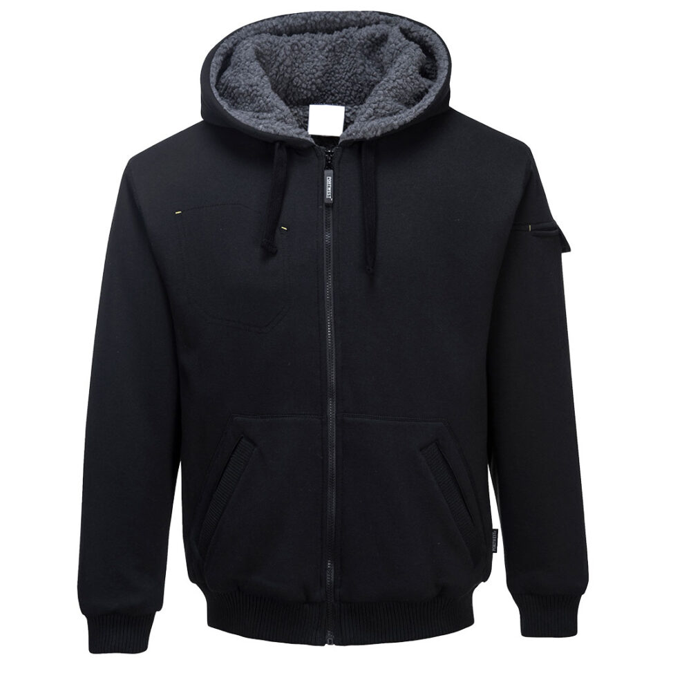 Private Label OEM ODM Pewter Jacket Black Premium sherpa lining