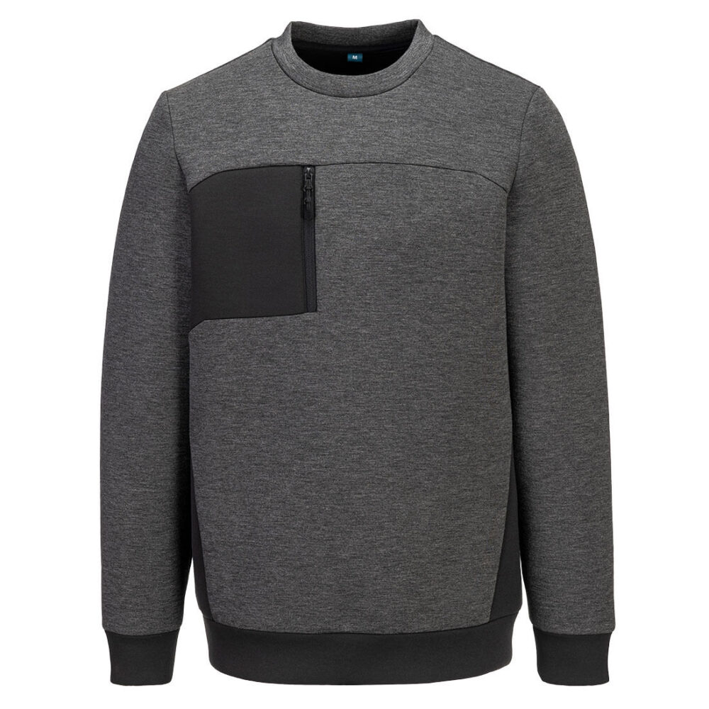 Customized Sport Tech Sweatshirt Metal Grey Moisture Wicking