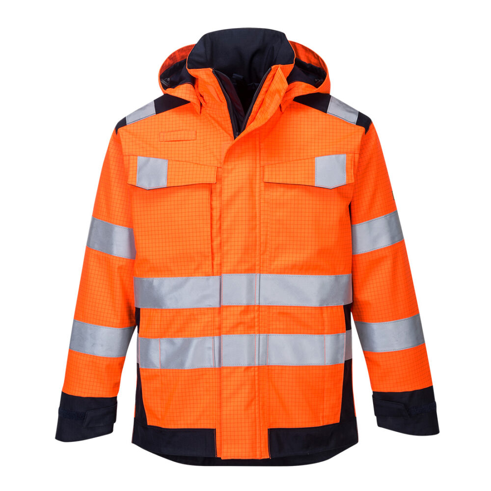 Fully Customized Waterproof Modaflame Rain+ Hi-Vis Multi-Norm Contrast FR Jacket