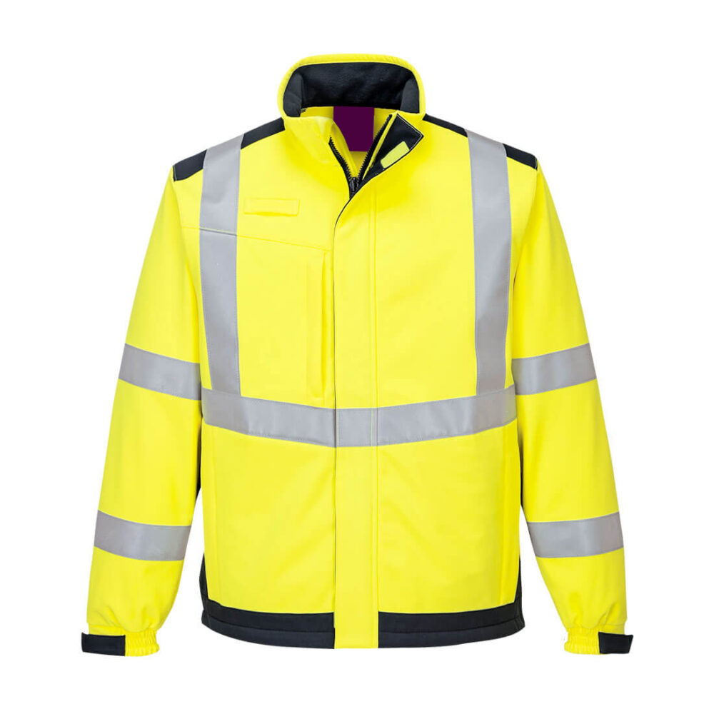 Private Label Softshell Hi-Vis Multi-Norm Radiant Protection Flame Resistant Jacket