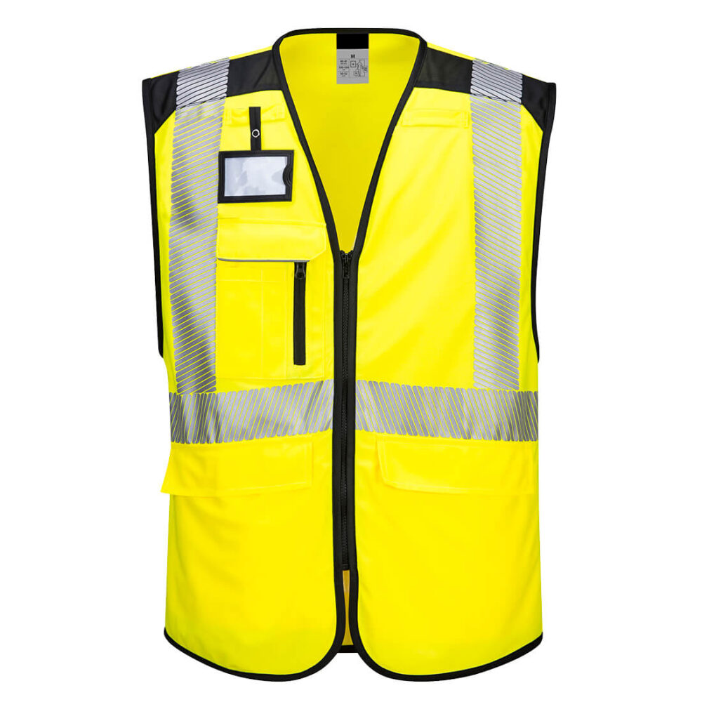 Hi-Vis Executive Custom Logo Lightweight and Comfortable Vest Yellow/Black
