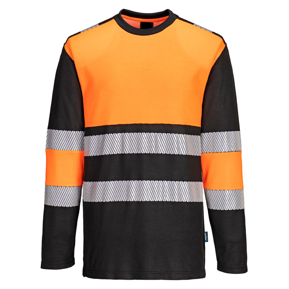 55% Cotton, 45% Polyester Custom Logo Long Sleeve Hi-Vis Cotton Comfort T-Shirt