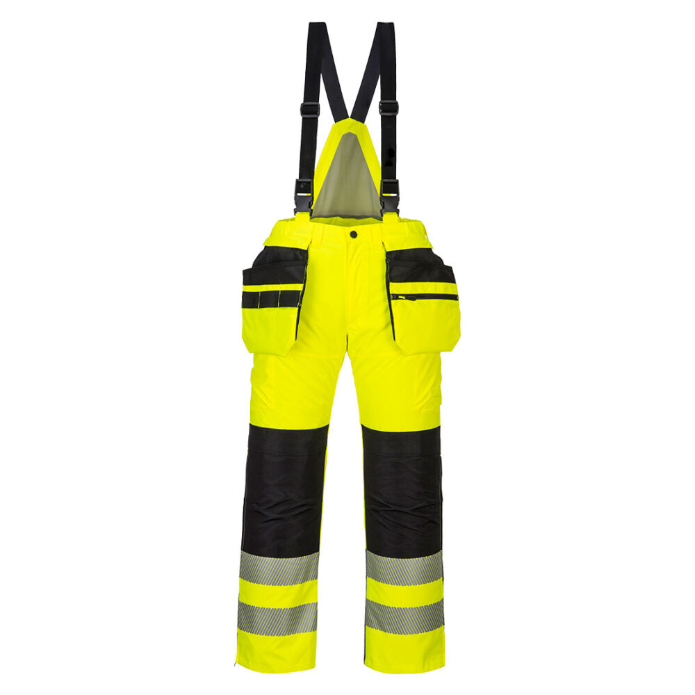 Custom Logo Factory Price Hi-Vis Winter Trousers Yellow/Black