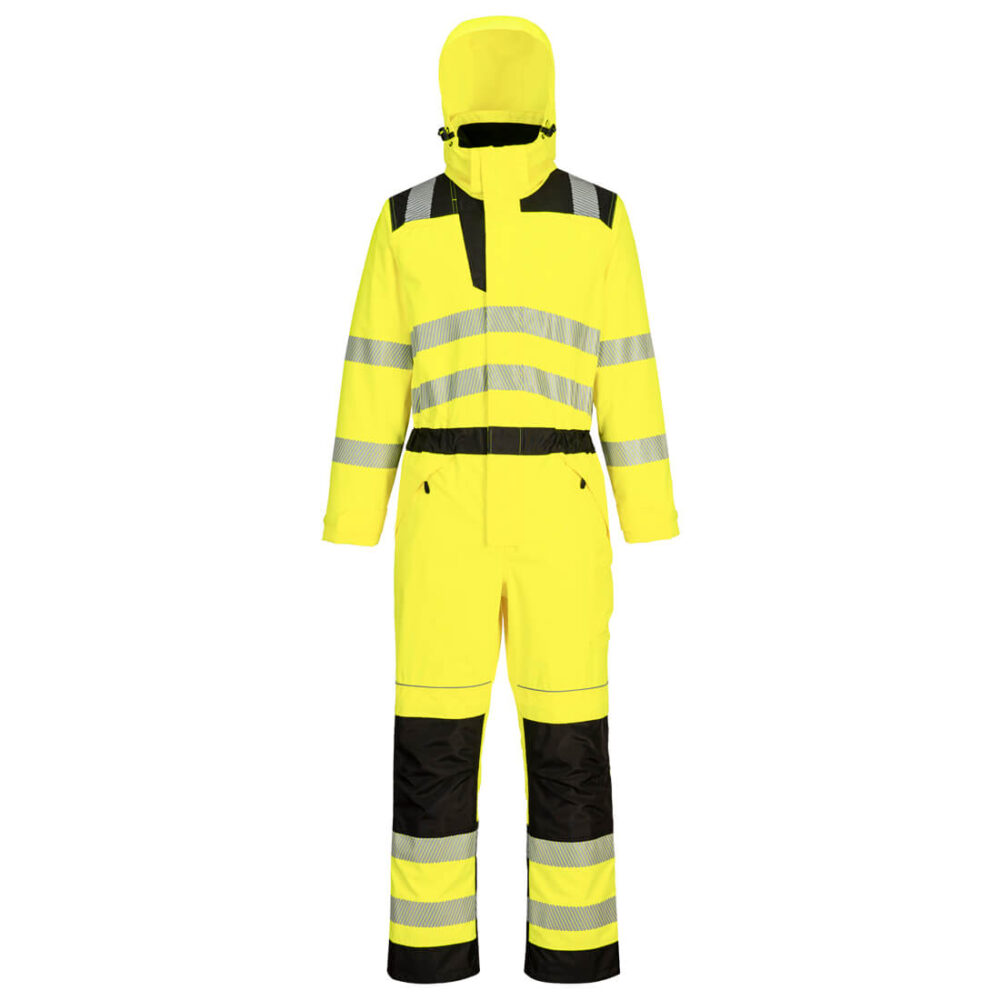 Private Label Hi-Vis Rain Coverall Durable Stain Resistant Fabric