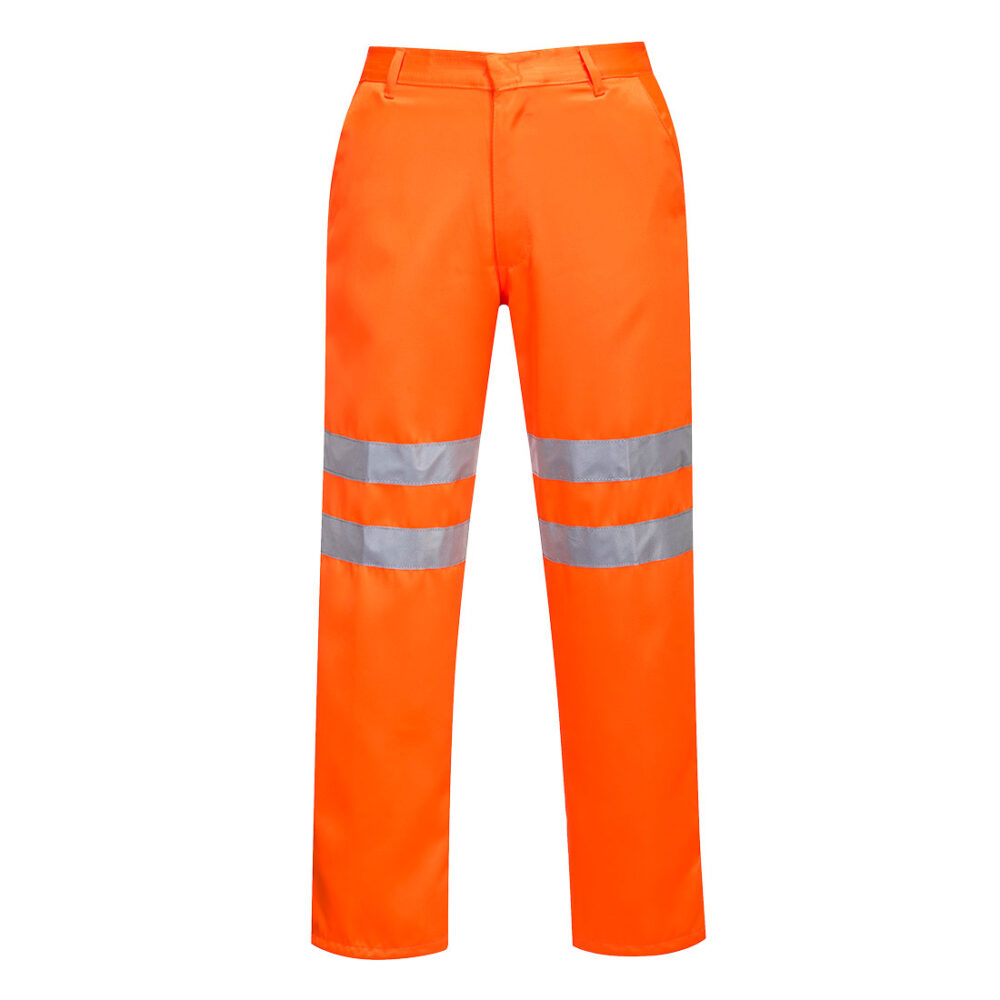 Private label Hi-Vis Polycotton Service Trousers Orange with 2 side pockets