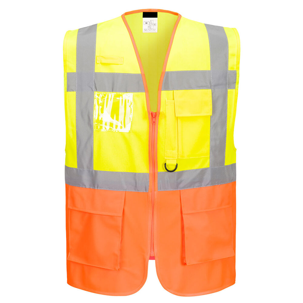 Fully Customized Hi-Vis Executive Lightweight Vest Yellow/Orange