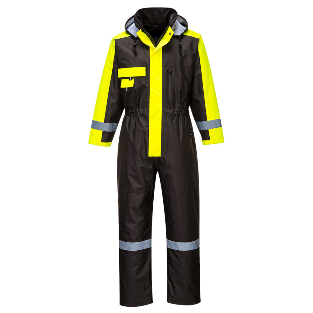 Full waterproof protection Custom Winter Coverall Black