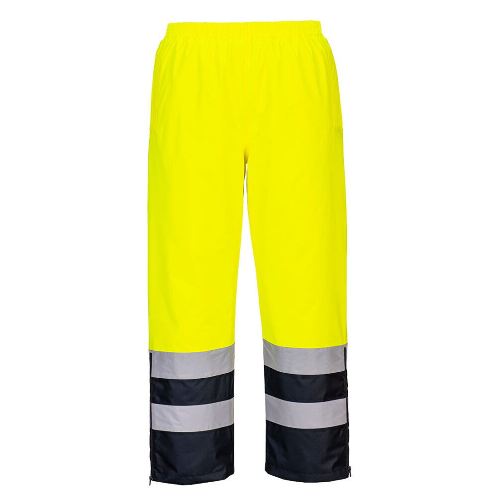 Customized Hi-Vis Winter Trousers Yellow/Navy Extremely Water Resistant