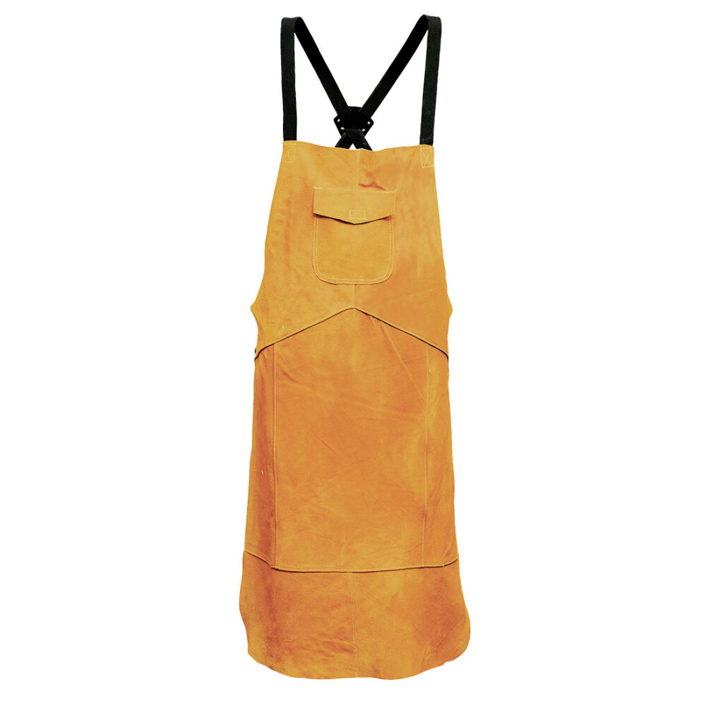 FR Leather Welding Protection Custom Logo Apron Tan