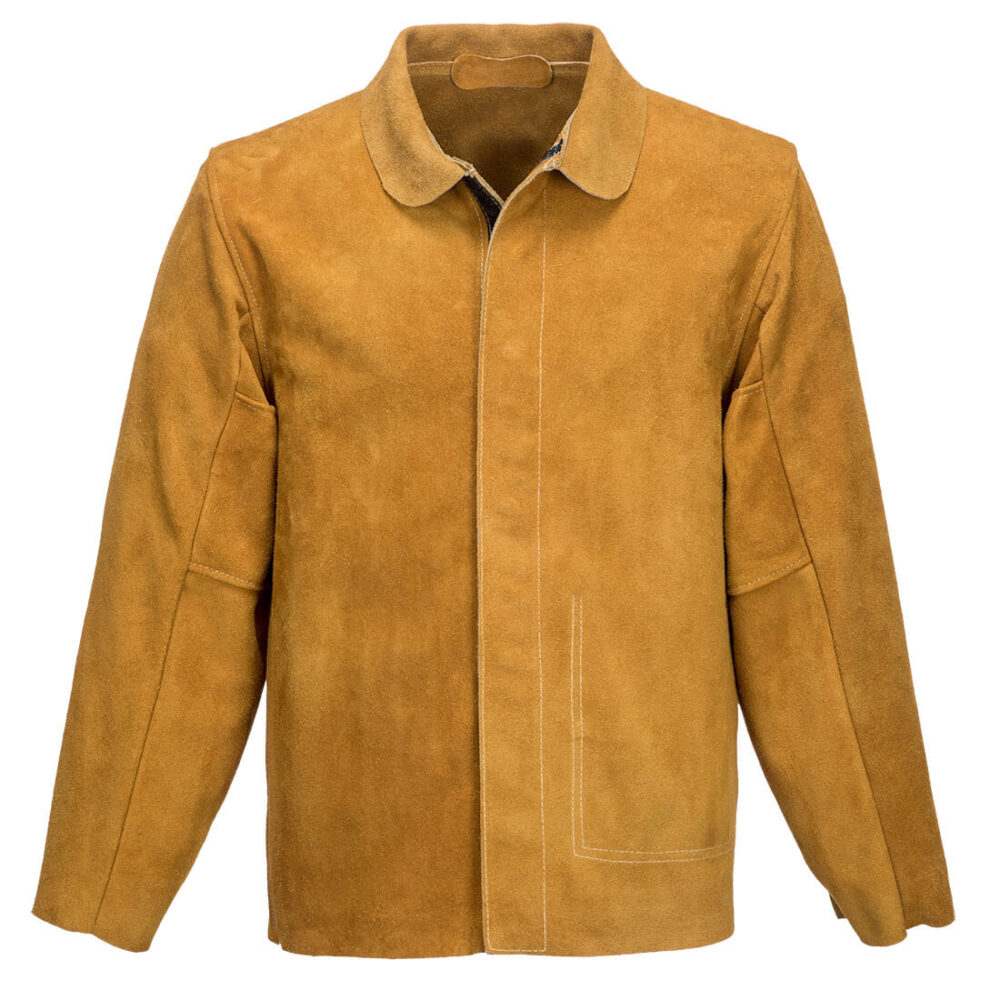 Custom Made Premium quality Leather Welding Jacket Tan