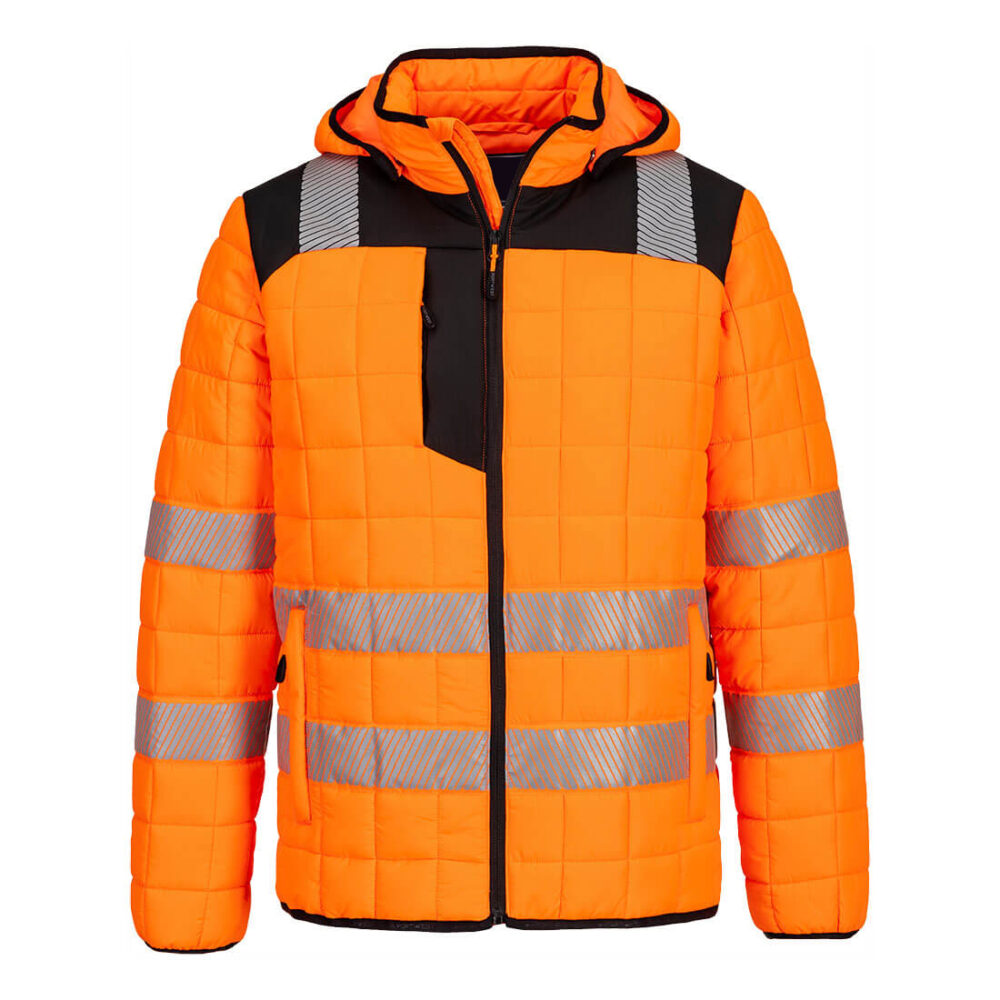 Custom Logo Protective Hi-Vis Hybrid Jacket with Contrast Panels