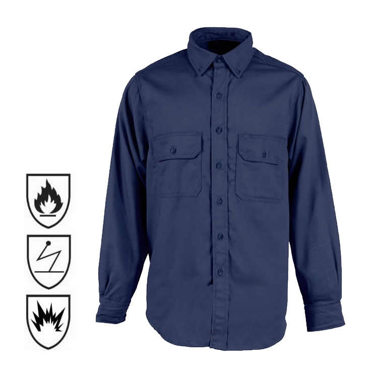 Custom Long Sleeve FRC DuPont Nomex Work FR Flame Retardant Fire Resistant Shirt